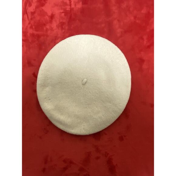 Womens Vintage The Broadway 100% Wool Ivory White Beret Paris Cute Fashion Hat - Picture 2 of 11